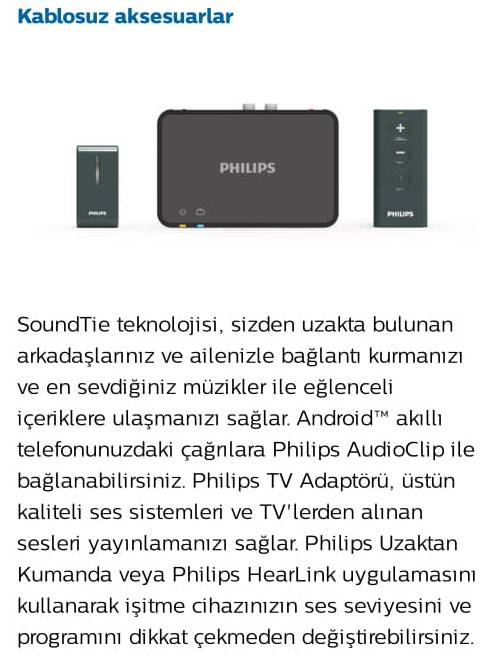 philips hearlink aksesuarları emy işitme