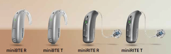Oticon Zircon MiniRite ve MiniBTE şarj edilebilir ve pilli 4 farklı türe sahiptir. Emy İşitme Cihazları.